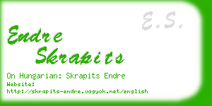 endre skrapits business card